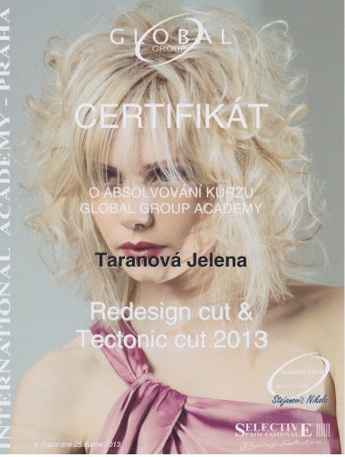 Certifikát Global Group Academy - Redesign cut